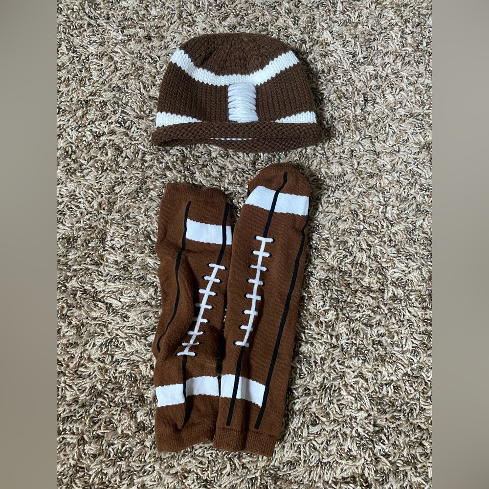 Infant Boy Football Hat and Socks
